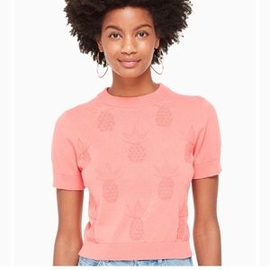 Kate Spade Pineapple Crop Sweater